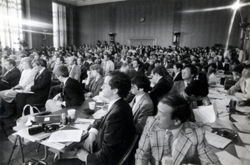 The public gallery during the trial