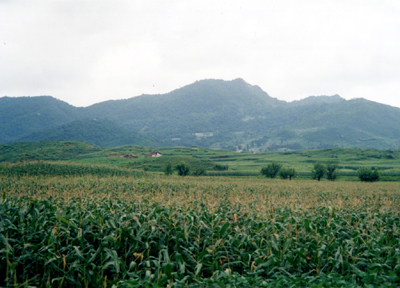 View of Myodu Mountain, where Reverend Moon received his call during prayer on Easter Day, 1935