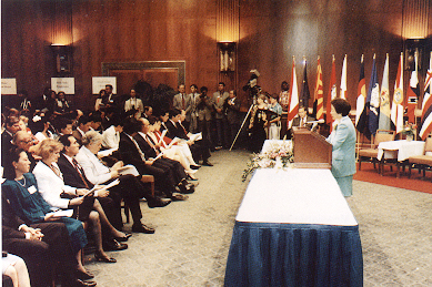 Mrs. Moon speaking at the United States Congress, July 28
