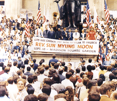 Members publicizing the Madison Square Garden Rally